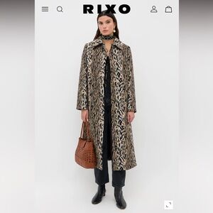 NWT Rixo Leopard Milly coat